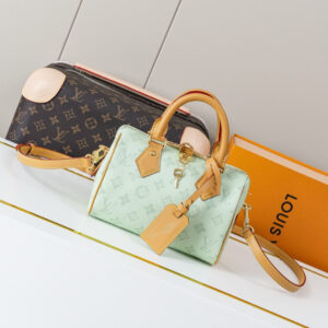 Louis Vuitton Speedy Bandouliere 20 Light Green Monogram Canvas Bag