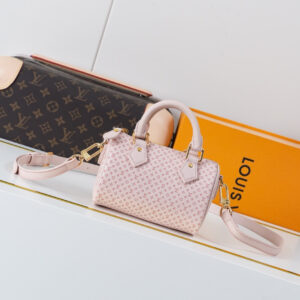 Louis Vuitton Nano Speedy Minigram Handbag in Acorn Brown