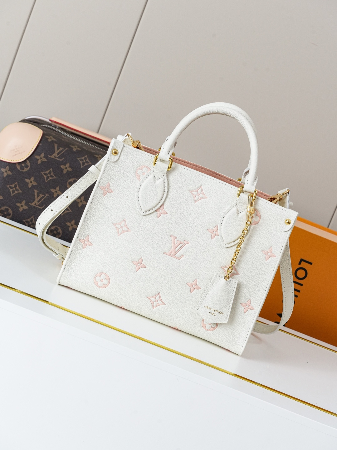 Louis Vuitton OnTheGo Small Tote Bag in Monogram Empreinte Leather