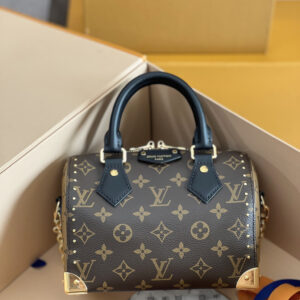 Louis Vuitton M13146 Black Leather Monogram Crossbody Bag