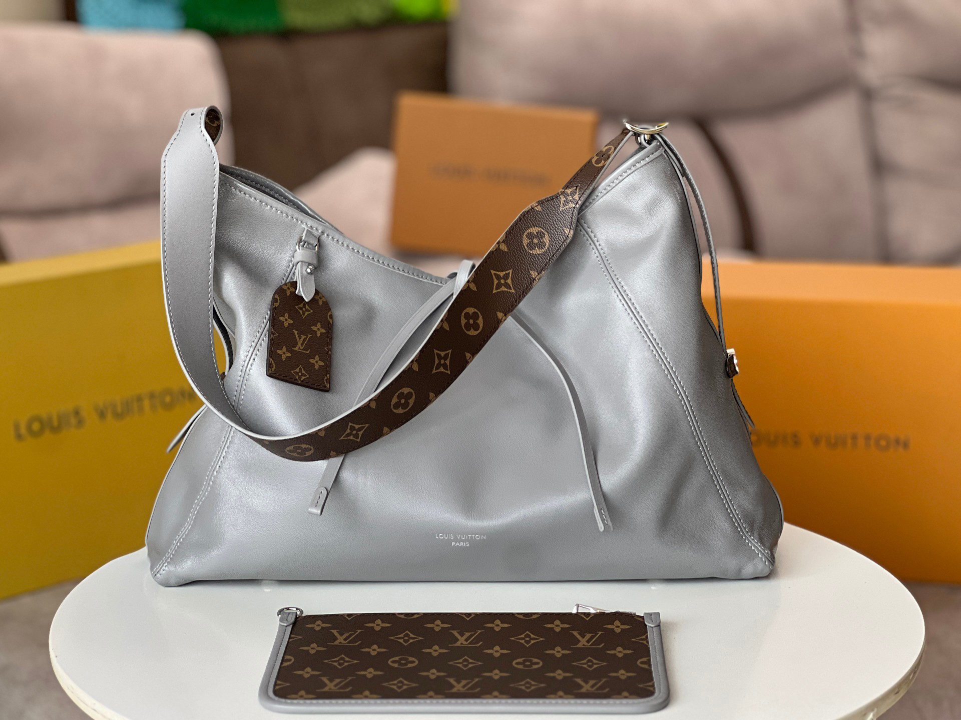 Medium Carryall Bag in Soft Lambskin Leather