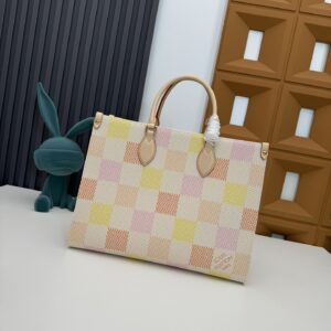 Louis Vuitton OnTheGo MM Monogram Checkerboard Tote Bag