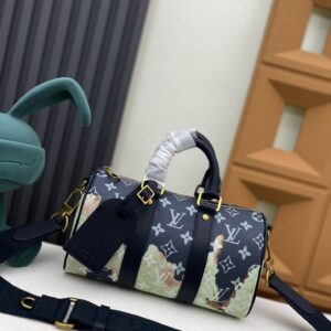 Louis Vuitton Keepall Bandoulière 25 Blue Flame Crossbody Bag