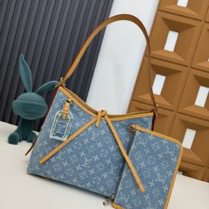 Louis Vuitton CarryAll Medium Tote Bag in Light Blue Denim, M11462