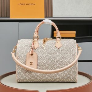 Louis Vuitton Speedy Soft 30 Handbag in White Monogram Canvas
