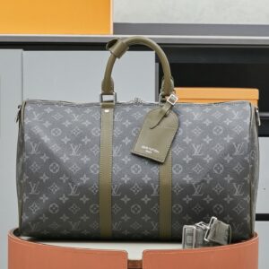 Louis Vuitton Keepall Bandoulière 45 Travel Bag in Monogram Eclipse