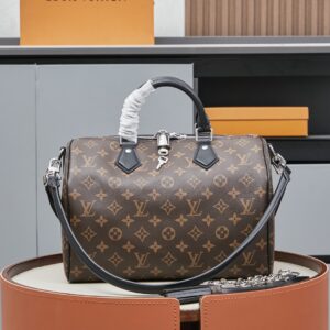 Speedy Soft 30 Dark Monogram Handbag