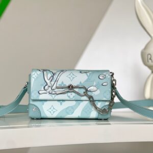 Louis Vuitton Steamer Mini Handbag M22637 in Monogram Aquagarden Canvas