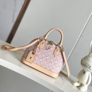 Louis Vuitton Alma BB Pink Embossed Monogram Handbag