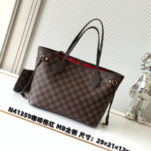 Louis Vuitton Neverfull Small Tote Bag in Damier Ebene Canvas