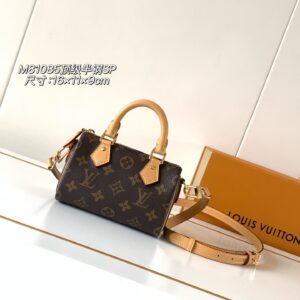 Louis Vuitton Nano Speedy Monogram Canvas Handbag