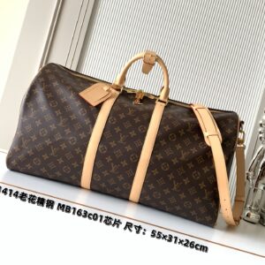 Louis Vuitton Keepall Bandouliere 55 Monogram Travel Bag