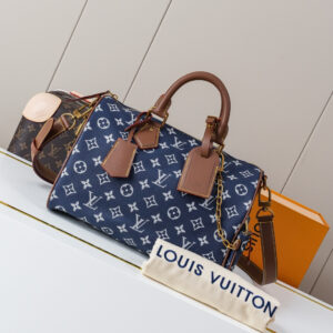 Louis Vuitton Speedy Bandouliere 30 Handbag, Sapphire Blue