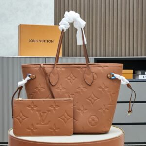 Louis Vuitton Neverfull MM Shopping Tote in Monogram Empreinte Leather