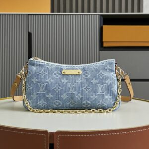 Louis Vuitton Liv Pochette M83532 in Light Blue Monogram Denim