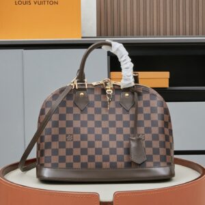 Louis Vuitton Alma Handbag M53151, Monogram Canvas, Brown