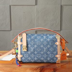 Louis Vuitton Side Trunk Medium Denim Crossbody Bag