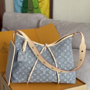 Louis Vuitton CarryAll Medium Denim Shoulder Bag