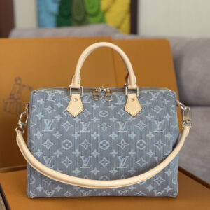 Louis Vuitton Speedy Soft 30 Denim Handbag