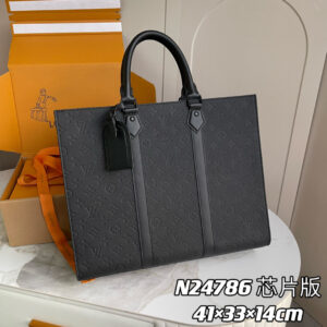 Louis Vuitton Sac Plat 24H Monogram Eclipse Tote Bag