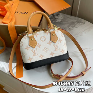 Louis Vuitton Nano Alma Handbag in Monogram Dune Canvas