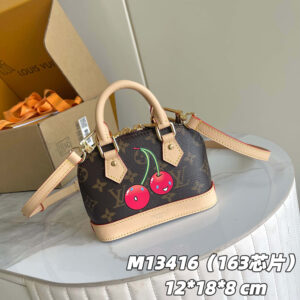 Louis Vuitton Nano Alma Cherry Monogram Handbag