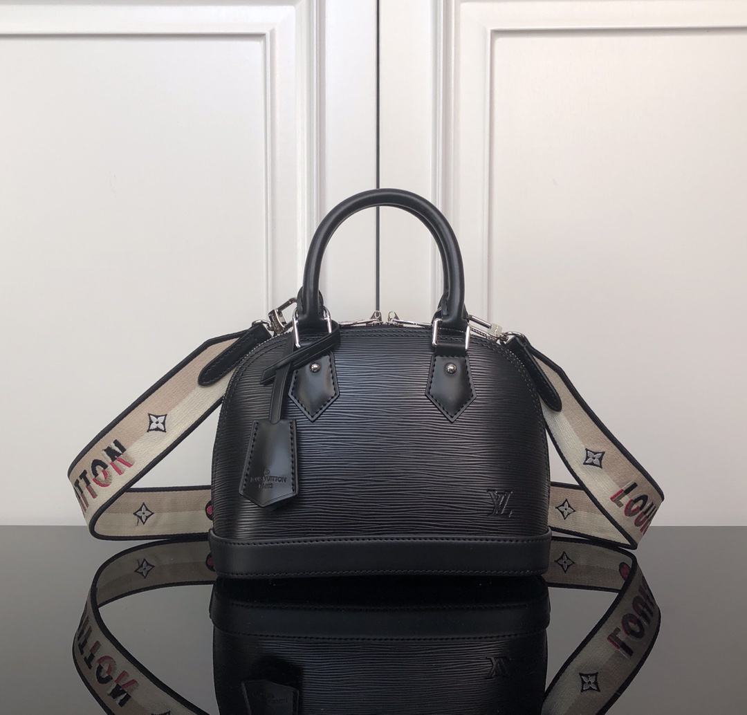 Louis Vuitton Alma BB Handbag M59217 in Black Epi Leather