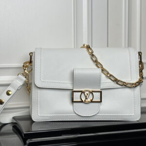Louis Vuitton Dauphine Soft Medium Crossbody Bag in White