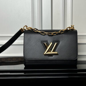 Louis Vuitton Twist MM Epi Leather Shoulder Bag – Black
