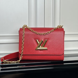Louis Vuitton Twist MM Bag in Red Epi Leather