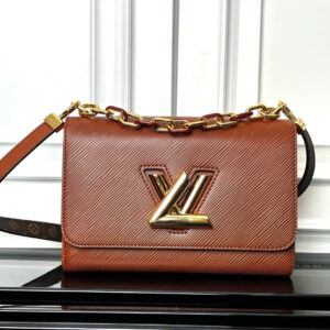 Louis Vuitton Twist MM Slim Crossbody Bag in Brown Epi Leather
