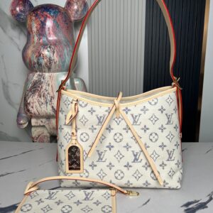 Louis Vuitton CarryAll Small Handbag in White Denim – Nautical Collection