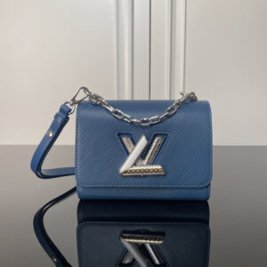Louis Vuitton Twist PM Blue Leather Crossbody Bag