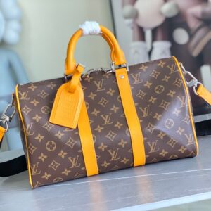 Louis Vuitton Keepall Bandouliere 35 Travel Bag in Monogram Eclipse Canvas