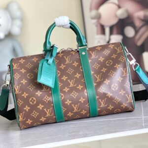Louis Vuitton Keepall Bandouliere 35 Travel Bag in Monogram Eclipse Canvas