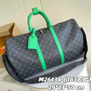 Louis Vuitton Keepall Bandoulière 50 Travel Bag in Monogram Eclipse Canvas