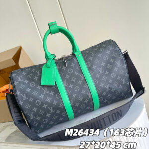 Louis Vuitton Keepall Bandoulière 45 Travel Bag in Monogram Eclipse Canvas