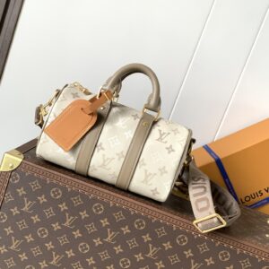 Keepall Bandoulière 25 Travel Bag in Monogram Surplus Coated Canvas
