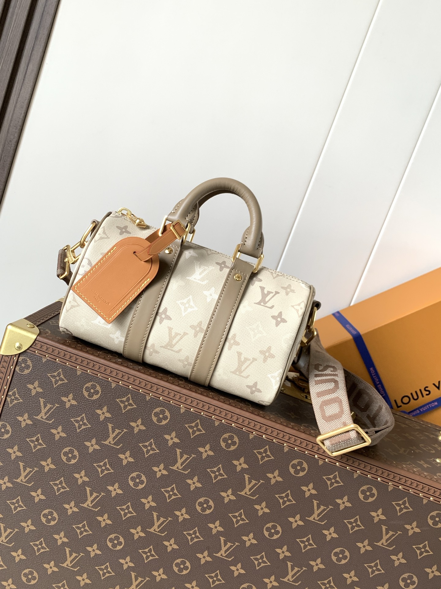 Keepall Bandoulière 25 Travel Bag in Monogram Surplus Coated Canvas