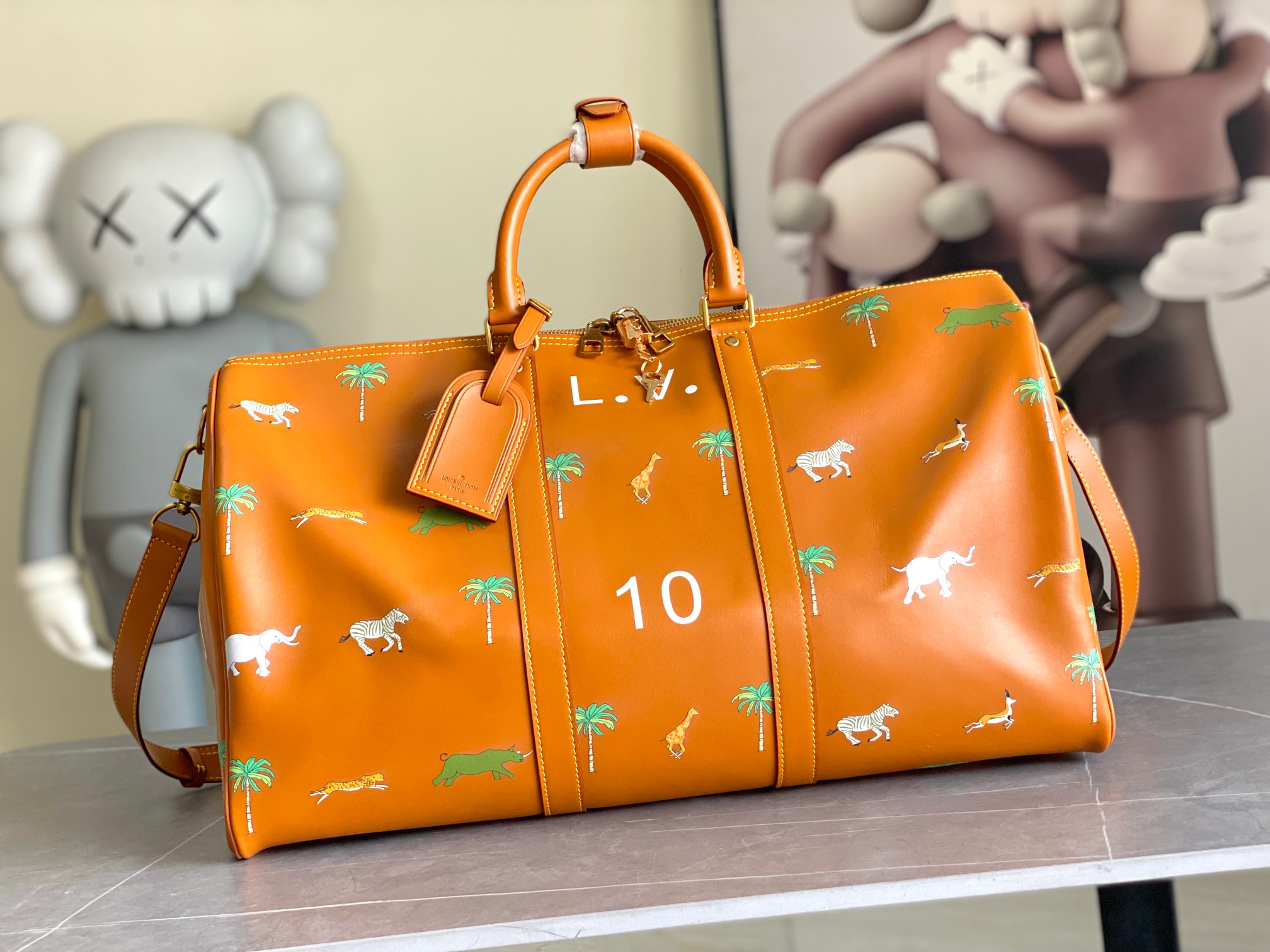 Louis Vuitton Heritage Keepall 50 Leather Travel Bag