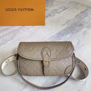 Louis Vuitton Diane Handbag in Smoke Gray-Green Monogram Empreinte Leather
