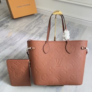 Louis Vuitton Neverfull MM Monogram Empreinte Leather Tote Bag