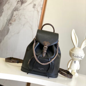Louis Vuitton Montsouris Small Backpack in Black Leather