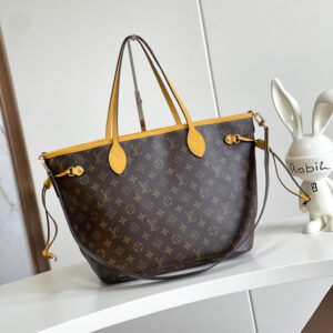 Louis Vuitton Neverfull MM Tote Bag in Damier Azur Canvas