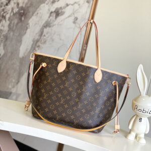 Louis Vuitton Neverfull MM Tote Bag in Damier Azur Canvas
