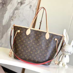Louis Vuitton Neverfull MM Tote Bag in Damier Azur Canvas
