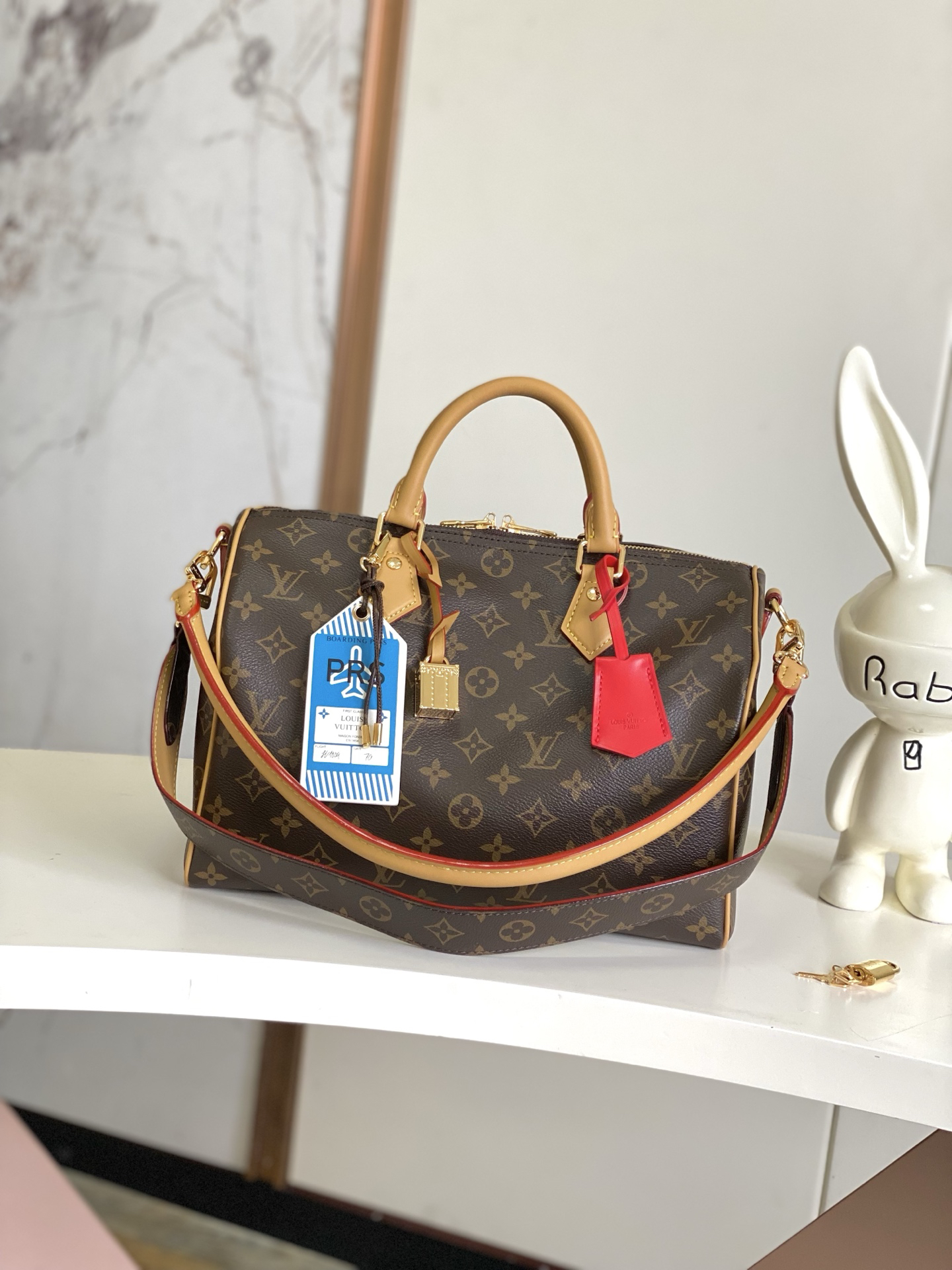 Louis Vuitton Speedy Soft 30 Dark Monogram Crossbody Bag