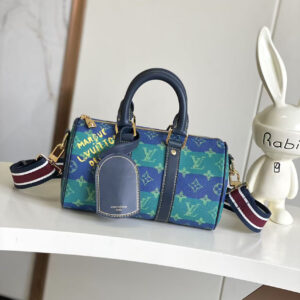 Louis Vuitton Keepall Bandoulière 25 Travel Bag in Monogram Surfin Canvas