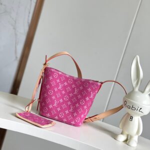 Louis Vuitton Denim Rendez-Vous BB Bucket Bag M27626 in Rose Pink