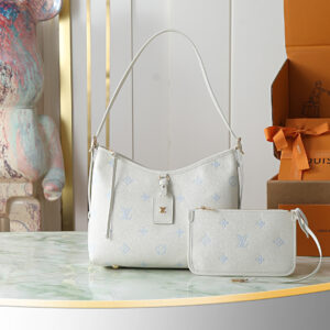 Louis Vuitton Carryall PM Handbag in Blue Monogram Empreinte Leather